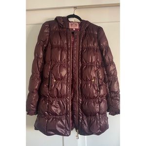 Juicy Couture Maroon Down Long Parka